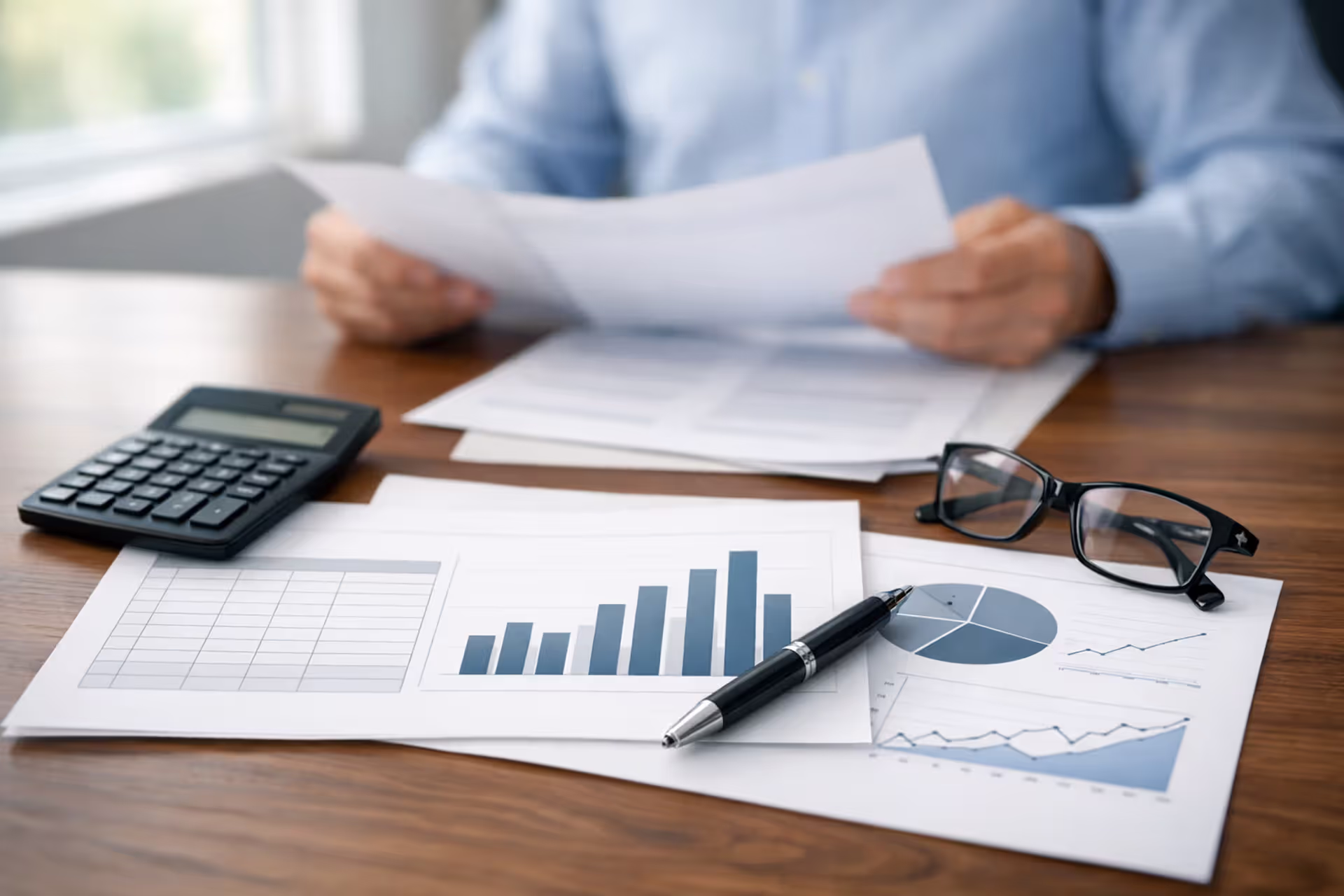 Structured settlement financial planning documents on office desk with calculator